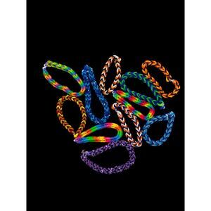 Set of 11 Rubberband Bracelets Rainbow Loom Assorted Sizes